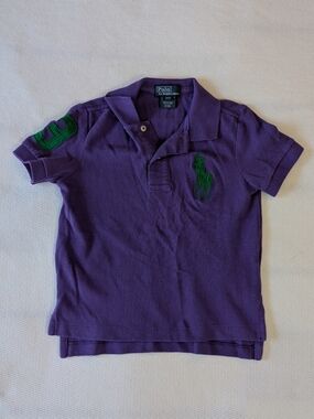 ✨ Polo Ralph Lauren Purple & Green Big Pony Polo 3T ✨